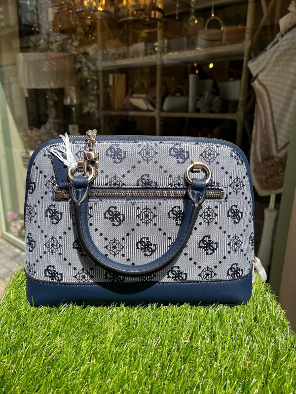 GUESS Neda Satchel Navy Logo - Image 3