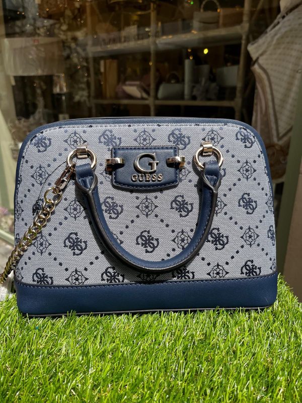 GUESS Neda Satchel Navy Logo - Image 4
