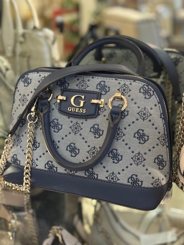 GUESS Neda Satchel Navy Logo - Image 2