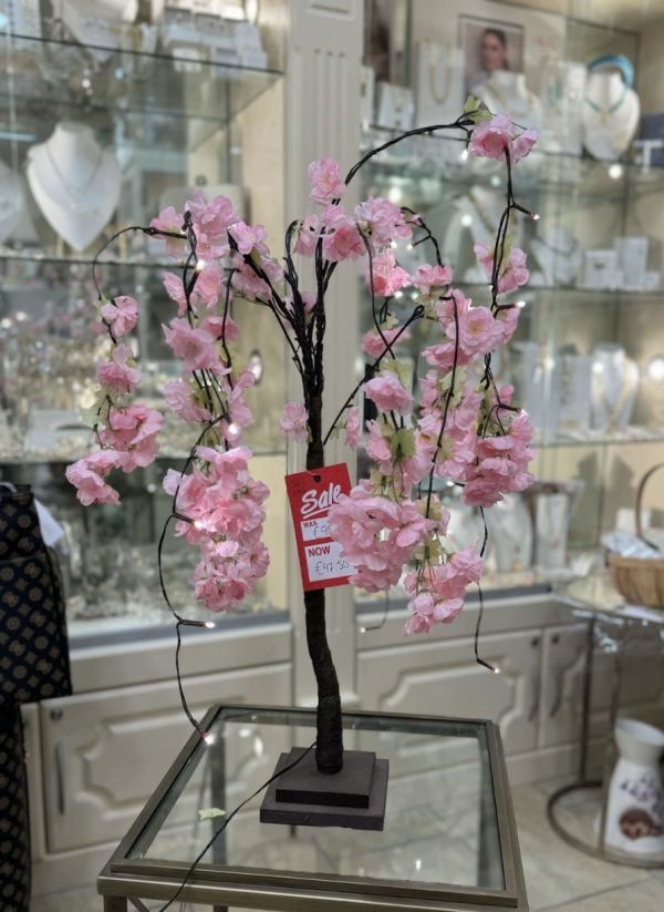 Pink Blossom Weeping Tree Small 75cm with Lights
