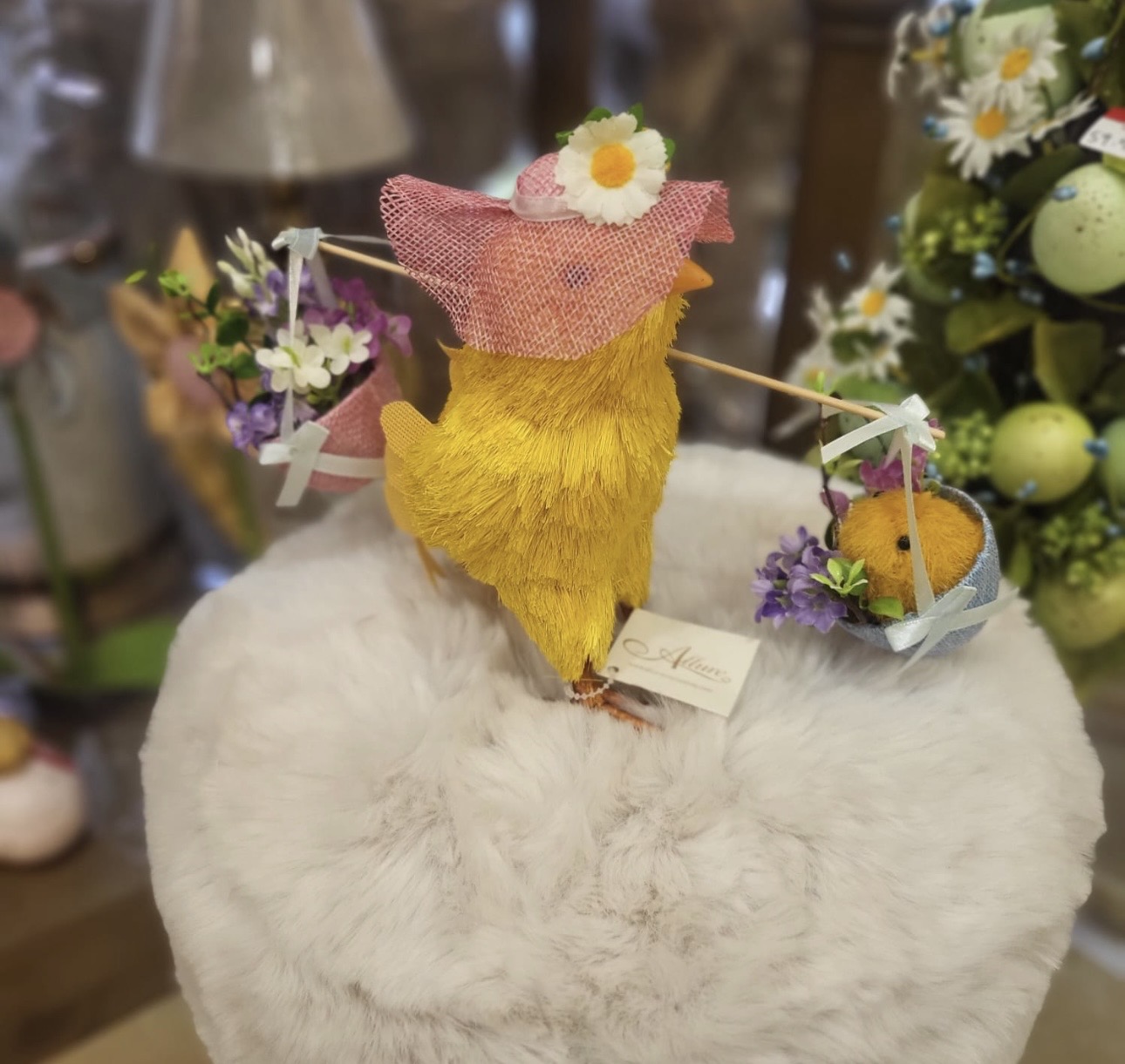 Easter Chick with Baby Chick & Basket