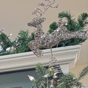 Tree Topper Champagne Gold Reindeer