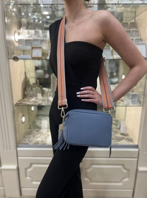 ELLIE BEAUMONT BLUE LEATHER CROSSBODY BAG