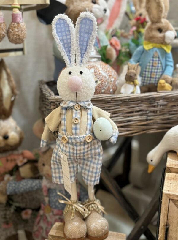 48cm Bunny with Blue Gingham Outfit
