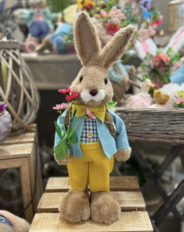 Furever Boy Bunny with Rucksack Basket 42cm