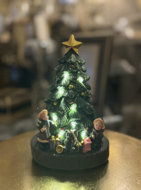 Polyresin Indoor LED Warm White 15.5cm Tree - Image 2