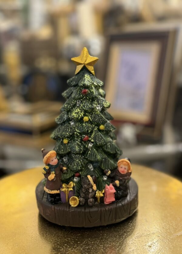 Polyresin Indoor LED Warm White 15.5cm Tree