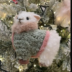 Little Sheep in Green Sweater Decoration