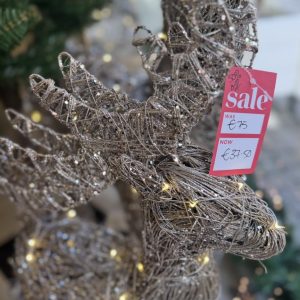 Standing Gold Shimmer Twig Reindeer 72cm