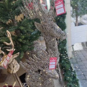 Standing Gold Shimmer Twig Reindeer 105cm