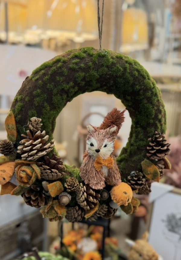 Autumnal Fox Pinecone Wreath & Felt Decor