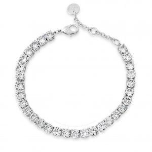 Jewel by Absolute JB203SL 6mm Claw Set Tennis Silver Bracelet