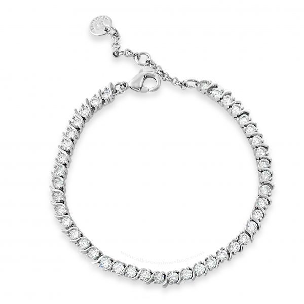 Jewel by Absolute JB204SL Silver Tennis Bracelet