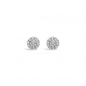 Jewel by Absolute JE228SL Small Pavé Stud Silver Earrings