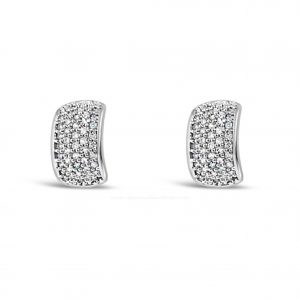 Jewel by Absolute JE230SL 5 Row Pavé Silver Earrings