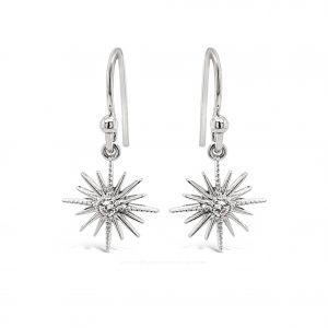 Jewel by Absolute JE250SL North Star Drop Silver Earrings