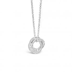 Jewel by Absolute JP226SL Triple Trinity Knot Silver Necklace
