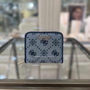 GUESS Neda Mini Wallet 4G logo Peony Navy