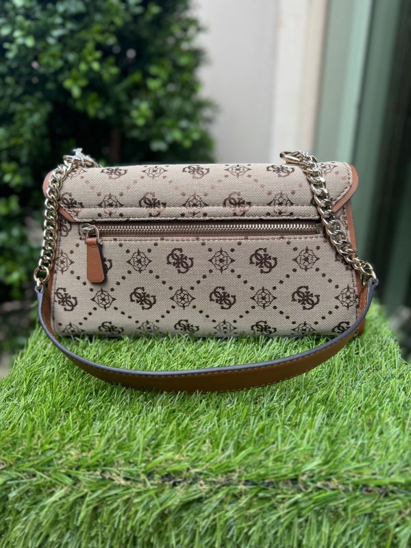 GUESS Neda Crossbody Bag Logo 4G Peony Latte - Image 2