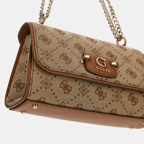 GUESS Neda Crossbody Bag Logo 4G Peony Latte - Image 3