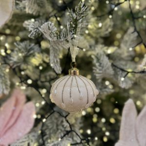 Pearl Detail Onion Bauble White