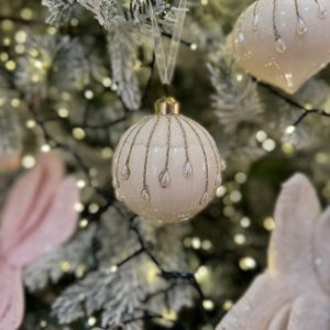 Pearl Detail Ball Bauble White