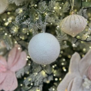 Snowy Bauble White