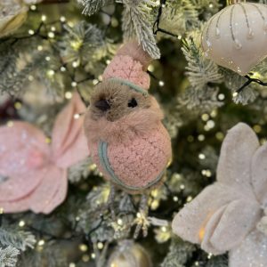 Bird in Pink Hat & Sweater Decoration