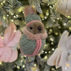 Bird in Grey Hat & Sweater Decoration