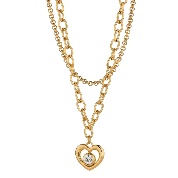 LAYERED HEART NECKLACE