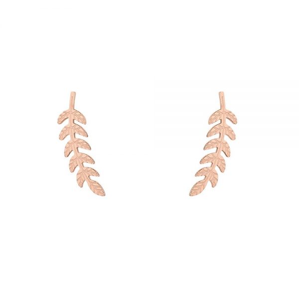 LEAF ROSE GOLD EARRINGS