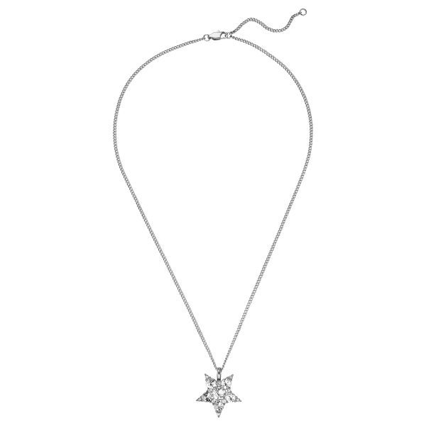 LYRA Necklace with Clear Crystals Star Pendant Gold - Image 2
