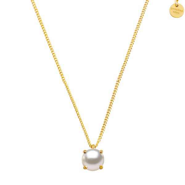 Manny Necklace With White Pearl Pendant Gold - Image 2