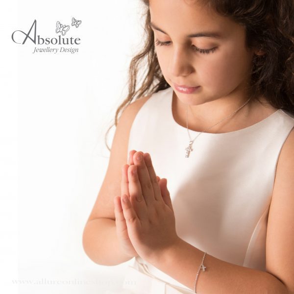 Absolute Kids Collection HCB308 Silver Cross Charm Bracelet - Image 4