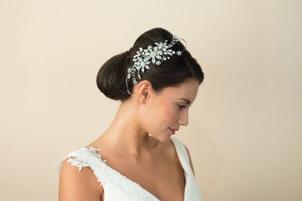 Madeline Pearl & Swarovski Crystal Haircomb - Image 4