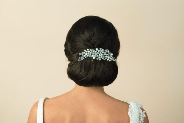 Madrid Bridal Hair Comb With Pearl & Swarovski Crystal Detail - Image 3