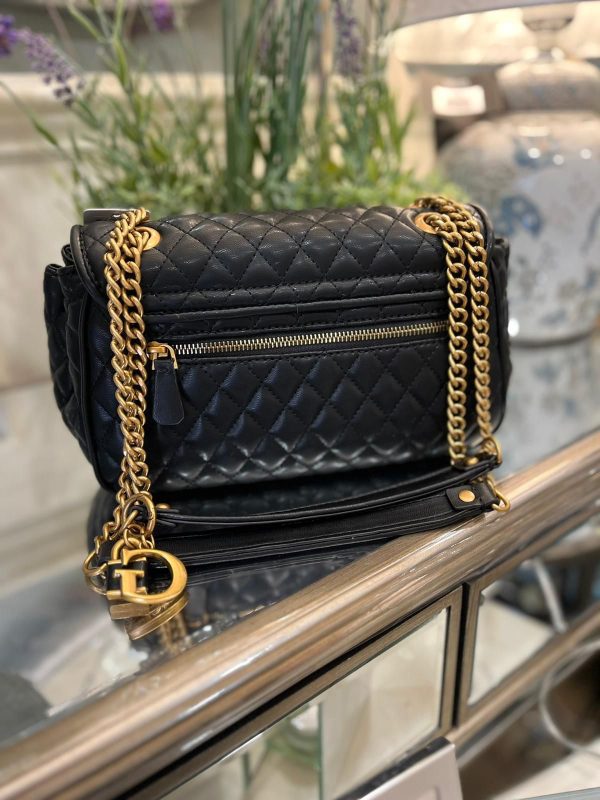 GUESS Maila Convertible Crossbody Flap Black - Image 2