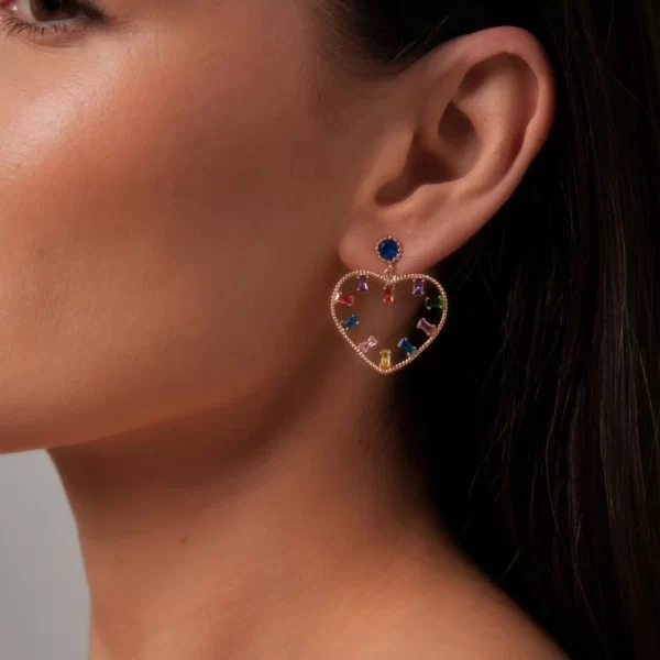 MULTI-COLOURED DROP EARRINGS - Image 3
