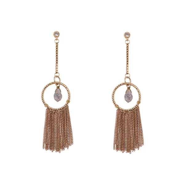 ROSE GOLD TASSEL EARRINGS