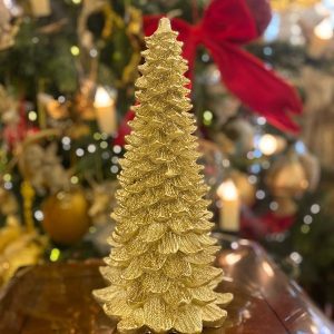 Gold Christmas Tree Candle 310 mm
