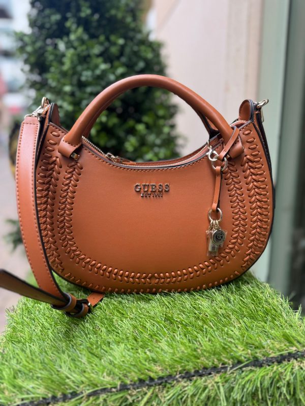 GUESS Tatum Satchel Caramel