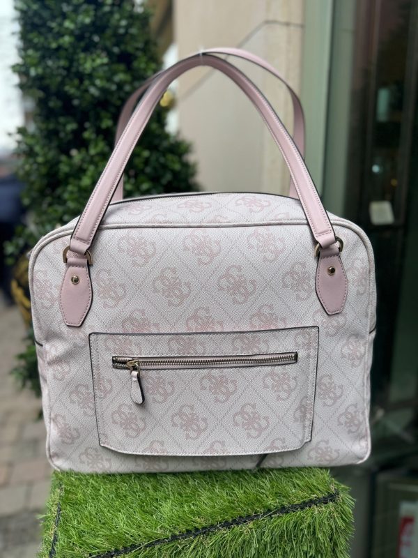 GUESS Berta Travel Bag Rosewater Logo - Image 2