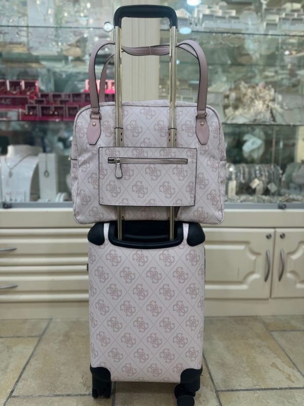 GUESS Berta Travel 4G Logo Trolley Rose - Image 3