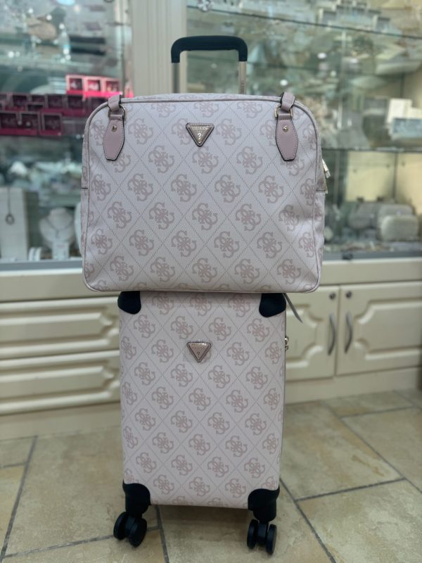 GUESS Berta Travel 4G Logo Trolley Rose - Image 4