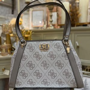GUESS Karnilla Logo Shopper Dark Taupe Logo