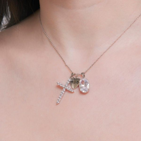 RHODIUM MOM CHARM PENDANT - Image 3