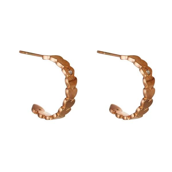 HEART HOOP EARRINGS