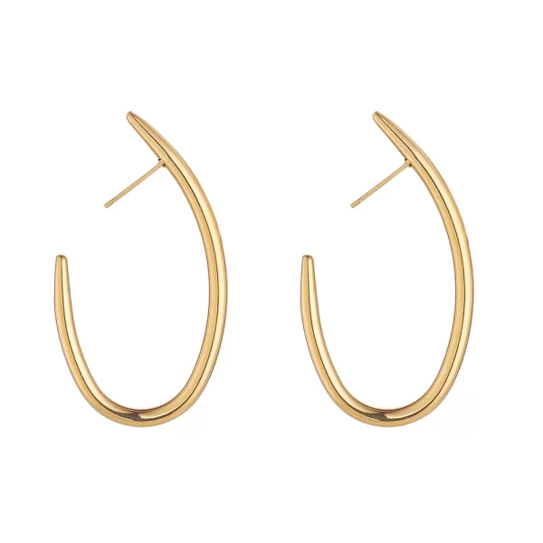 ELONGATED HOOP EARRINGS