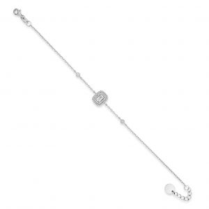 Absolute Sterling Silver Cubic Zirconia Bracelet SB137SL