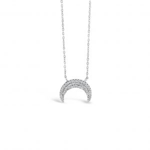 Absolute Sterling Silver Cubic Zirconia Necklace SP162SL